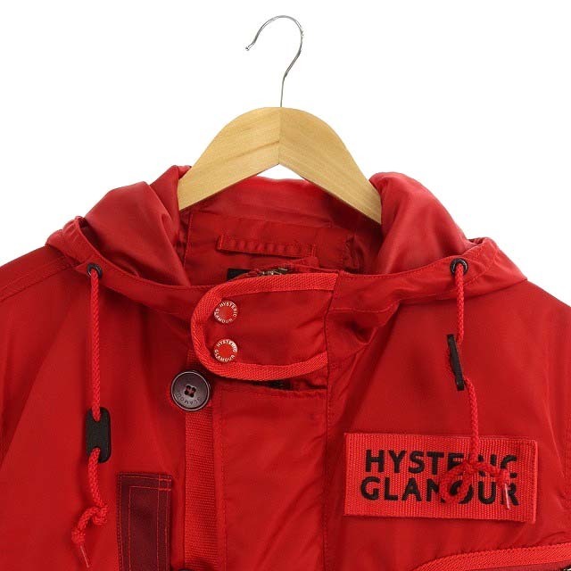 HYSTERIC GLAMOUR(ヒステリックグラマー)のヒステリックグラマー ブルゾン ジャケット フード S 赤 レッド メンズのジャケット/アウター(ブルゾン)の商品写真