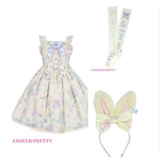 アンジェリックプリティー(Angelic Pretty)のアンジェリックプリティ Moco moco Bunnys (ひざ丈ワンピース)