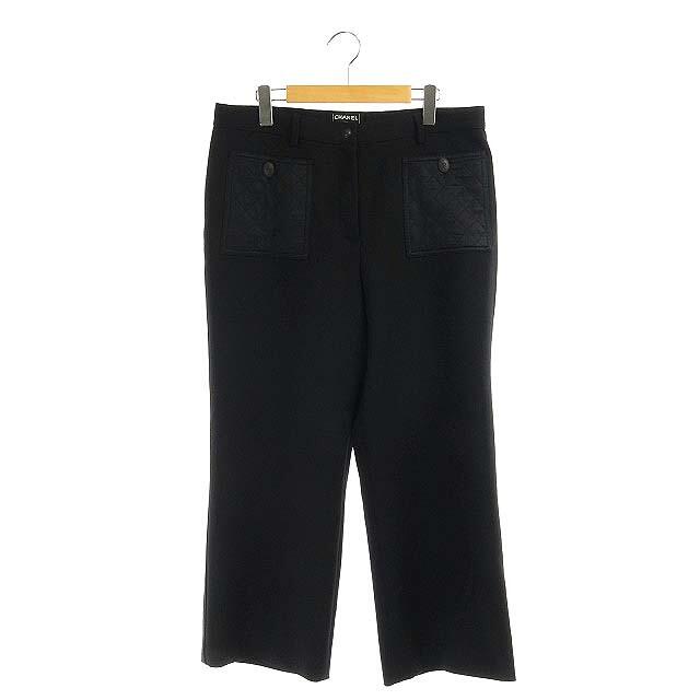 確実正規品 シャネル 46 ビジュー パンツ 黒 | vrealitybolivia.com