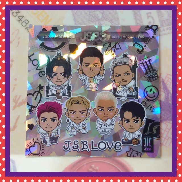 三代目 JSB 集合スクエアステッカー J.S.B.LOVE 千社札の通販 by