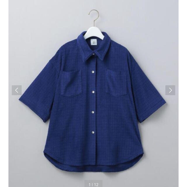 BEAUTY&YOUTH UNITED ARROWS(ビューティアンドユースユナイテッドアローズ)の＜6(ROKU)＞BLOCK PILE SHIRT/シャツ　2021ss レディースのトップス(シャツ/ブラウス(半袖/袖なし))の商品写真