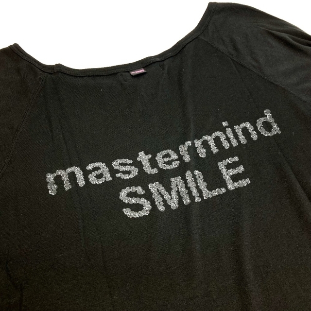 マスターマインドジャパン mastermind JAPAN スマイル 笑顔 アパレル トップス ロングＴシャツ コットン ブラック ブラック