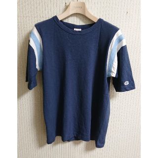 チャンピオン(Champion)のChampion チャンピオン　ラインTシャツ　ネイビー(Tシャツ(半袖/袖なし))