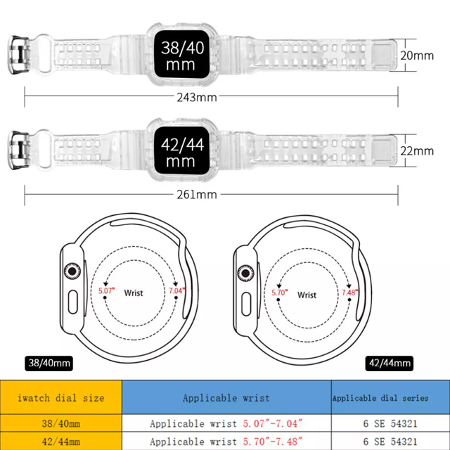 Apple Watch 38/40mm クリアバンド レディースのファッション小物(腕時計)の商品写真