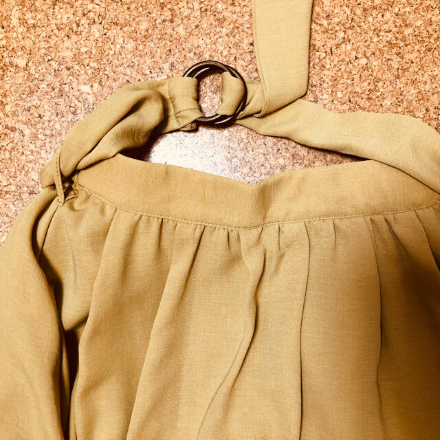 AS KNOW AS PINKY(アズノゥアズピンキー)のお値下げ2200円　as know as マスタード　ヘムフレアースカート レディースのスカート(ロングスカート)の商品写真