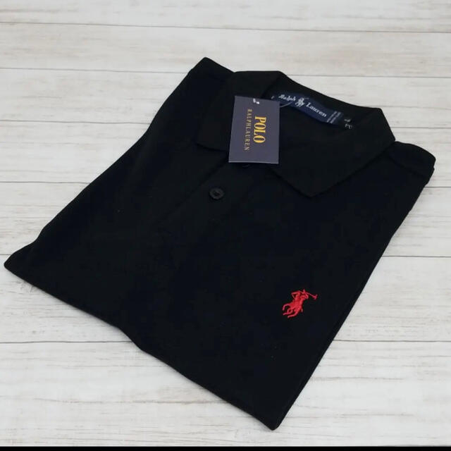 POLO RALPH LAUREN(ポロラルフローレン)の値下！早い物勝ち！ 新品✩ポロラルフローレン ポロシャツ ブラック L　#6 メンズのトップス(ポロシャツ)の商品写真