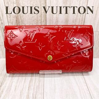 ルイヴィトン(LOUIS VUITTON)のルイヴィトン 二つ折り長財布 ポルトフォイユサラ ヴェルニ スリーズ レッド(財布)