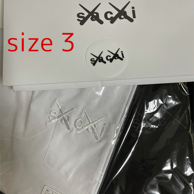 sacai KAWS Embroidery T サカイ カウズ　2枚　セット　3