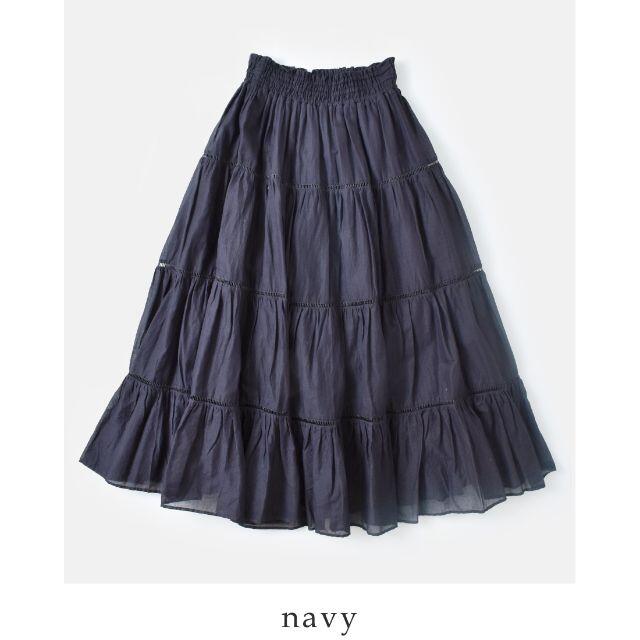 【新品】ne Quittez pas ヌキテパ コットンボイル ロングスカート レディースのスカート(ロングスカート)の商品写真