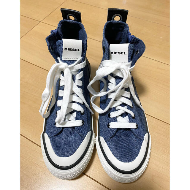 ほぼ新品✨【極美品】DIESEL ジップ ハイカットスニーカー デニム 23cm