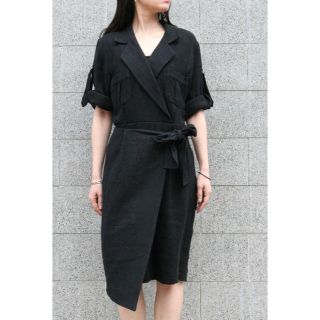 ステュディオス(STUDIOUS)の【未使用新品】CLANE LAYER HEMP DRESS 定価37400円(ひざ丈ワンピース)