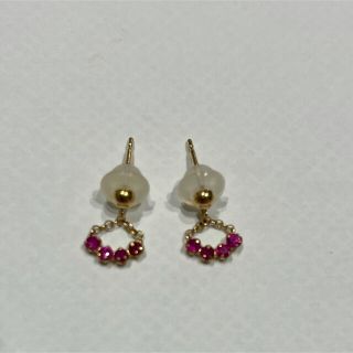 アガット(agete)のキュイキュイ■ルビー 18K ■ピアス(ピアス)