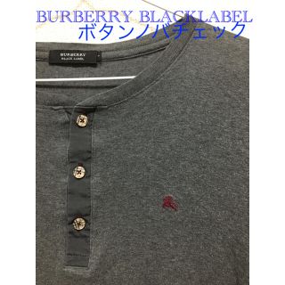 バーバリーブラックレーベル(BURBERRY BLACK LABEL)のBURBERRY BLACKLABEL ボタンノバチェック柄　Tシャツ(Tシャツ/カットソー(半袖/袖なし))