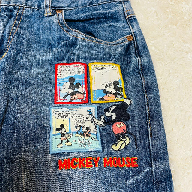 Disney(ディズニー)の90s ビンテージ ディズニー レトロ ミッキー デニムパンツ ジーンズ レディースのパンツ(デニム/ジーンズ)の商品写真