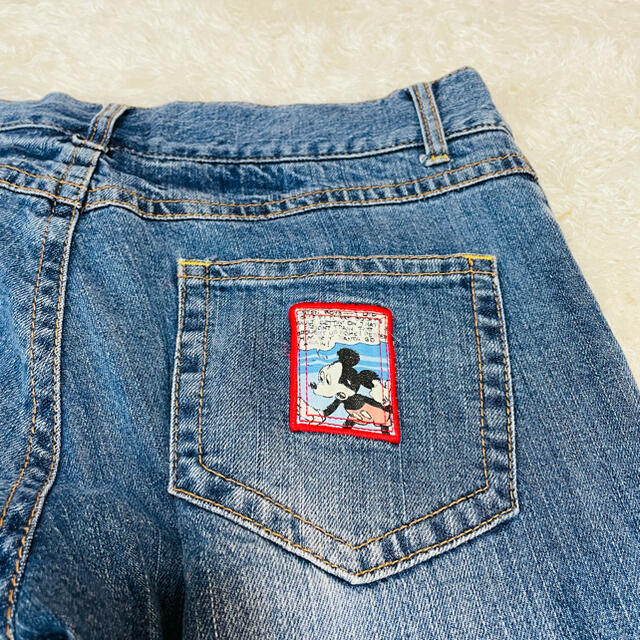 Disney(ディズニー)の90s ビンテージ ディズニー レトロ ミッキー デニムパンツ ジーンズ レディースのパンツ(デニム/ジーンズ)の商品写真