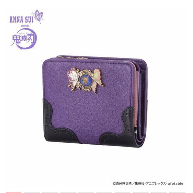 鬼滅の刃×ANNA SUI　二つ折り財布 胡蝶しのぶ ANNA SUI