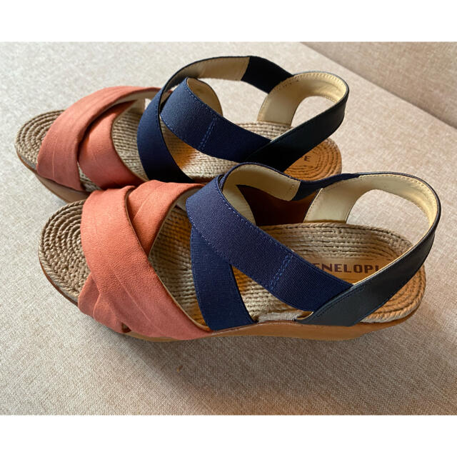 サンダル　ピンク　紺色　S レディースの靴/シューズ(サンダル)の商品写真