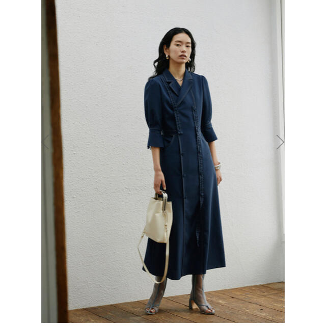 AMERI TAILOR SUSPENDER DRESS M インディゴ　美品