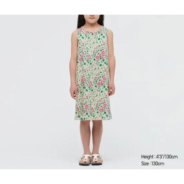 marimekko(マリメッコ)の日本未発売★marimekko uniqlo キッズ　ノースリーブワンピース キッズ/ベビー/マタニティのキッズ服女の子用(90cm~)(ワンピース)の商品写真