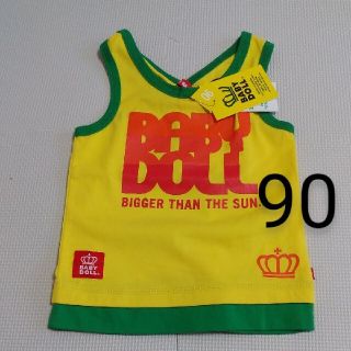 ベビードール(BABYDOLL)の新品・未使用　ベビードール　ベビー　キッズ　男の子　タンクトップ  黄色×緑(Tシャツ/カットソー)