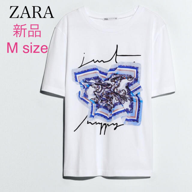 ZARA(ザラ)のZARA  ザラ　Tシャツ　レディース  M レディースのトップス(Tシャツ(半袖/袖なし))の商品写真