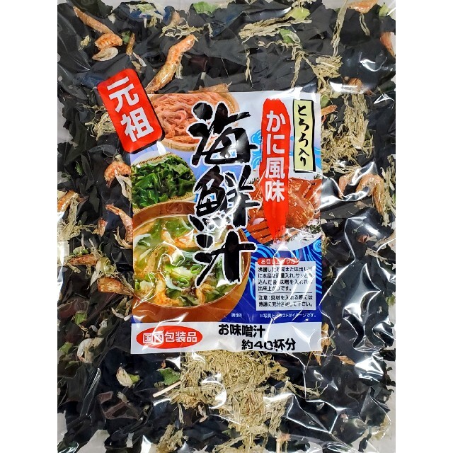 元祖！ 海鮮汁 かに風味 とろろ入り 90グラム 約40杯分 食品/飲料/酒の加工食品(その他)の商品写真