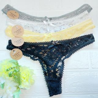 【送料込】レース セクシー Tバックショーツ M〜Lサイズ  4枚set(ショーツ)