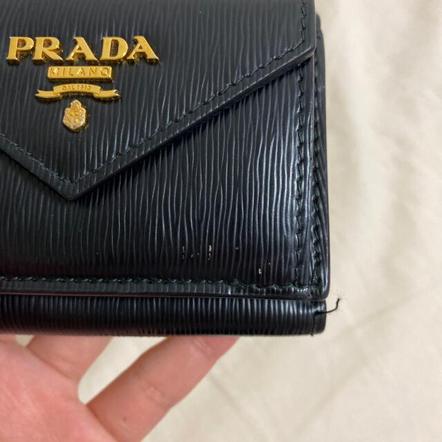 【美品】箱ありPRADA三つ折り財布