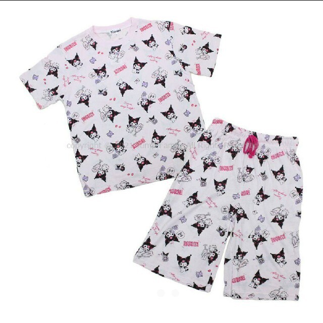 上等 新品 マイメロディ クロミ 半袖 パジャマ Tシャツ バッグ 4点セット 新品 マイメロディ クロミ 半袖Tシャツ パジャマ上下 ナップザック 4点セット