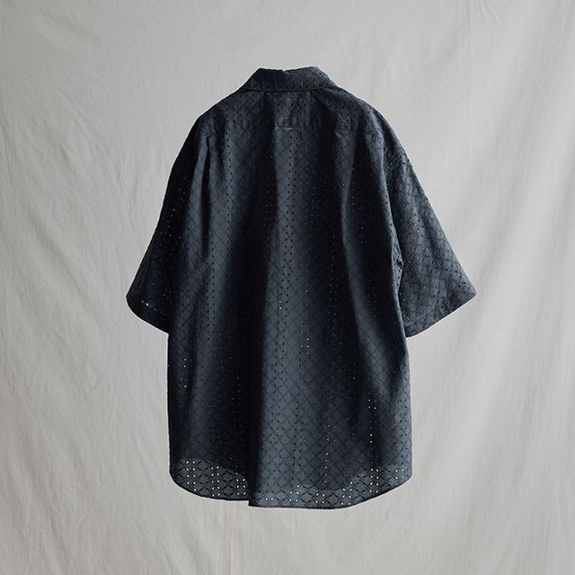 EMBROIDERY SHEER SHIRT BLUE  Sサイズ　新品未開封 5