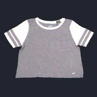 ホリスター(Hollister)の★新品★ホリスター★ヴィスコース半袖ポケットTシャツ(Grey/White/M)(Tシャツ(半袖/袖なし))