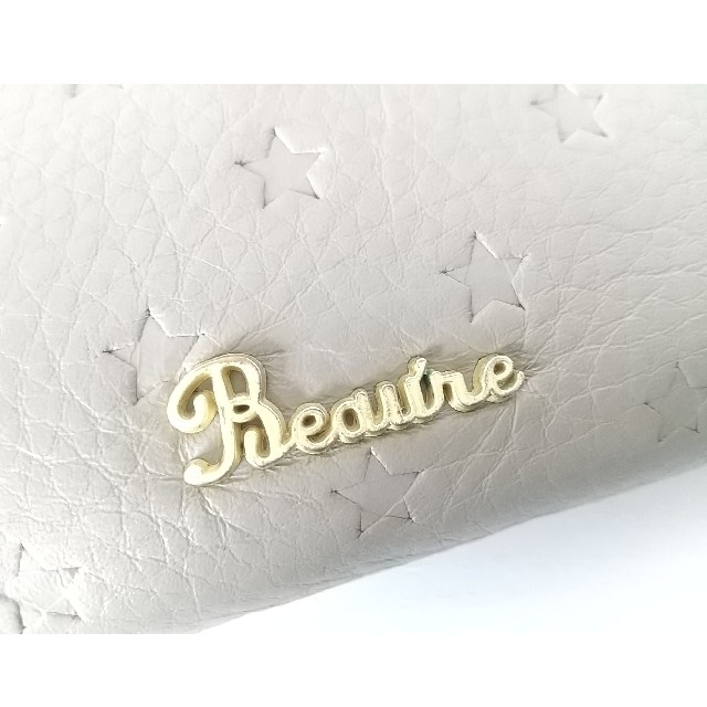 Beau're(ビュレ)のビュレ × BEAMS スター 型押し 長財布 レザー グレー レディースのファッション小物(財布)の商品写真