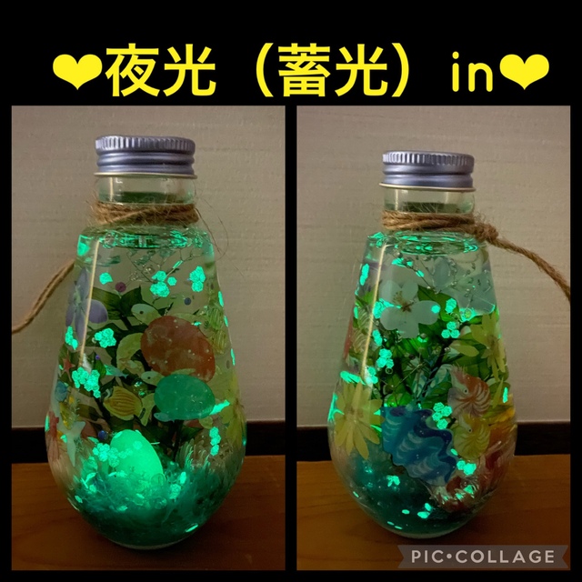 【New】〜360度アクアリウム〜水族館風♡蓄光Mixハーバリウム♡♯8