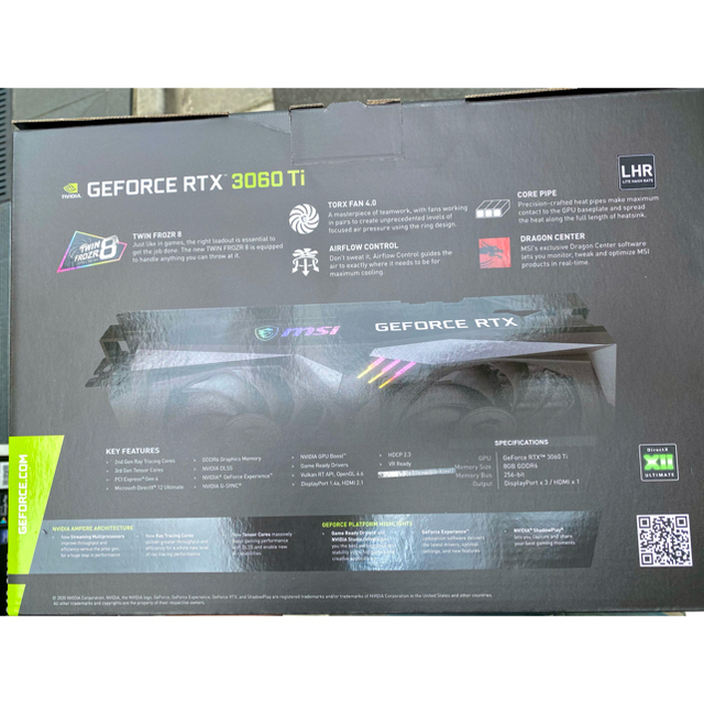PC/タブレット 【新品・未開封】RTX 3060 Ti GAMING X 8G LHR ⭐新品未