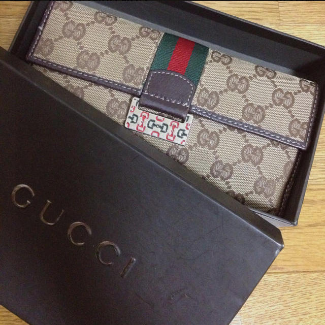 Gucci(グッチ)の値下げ★ウェビングライン 長財布 レディースのファッション小物(財布)の商品写真