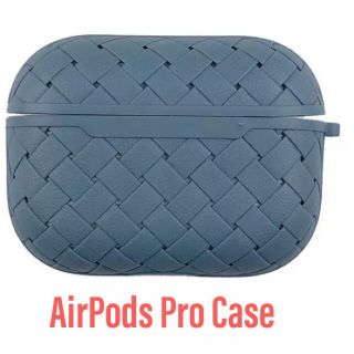 Airpods Pro case cover 高級感 レザー調 グレー(モバイルケース/カバー)