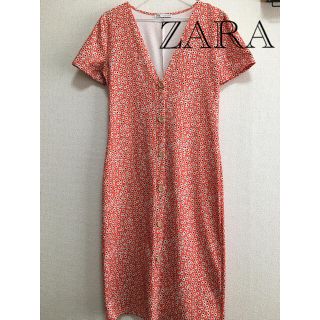 ザラ(ZARA)のZARA 花柄　総柄　ワンピース(ロングワンピース/マキシワンピース)