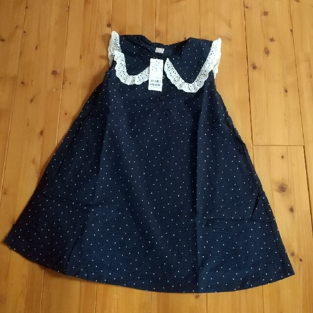 petit main(プティマイン)の新品 petit main BIG衿ワンピース120 キッズ/ベビー/マタニティのキッズ服女の子用(90cm~)(ワンピース)の商品写真