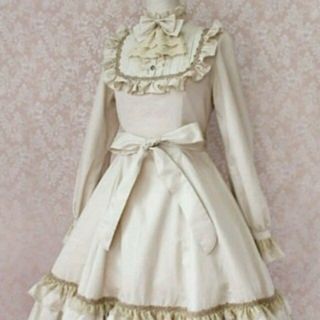 ヴィクトリアンメイデン(Victorian maiden)のクラシカルドールドレス ワンピース シナモン ロリィタ ロリータ ベージュ(ひざ丈ワンピース)