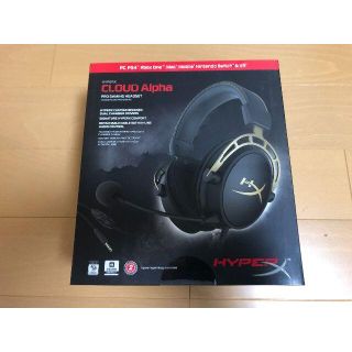 HyperX ゲーミング ヘッドセット Cloud Alpha ゴールドエディシ(ヘッドフォン/イヤフォン)