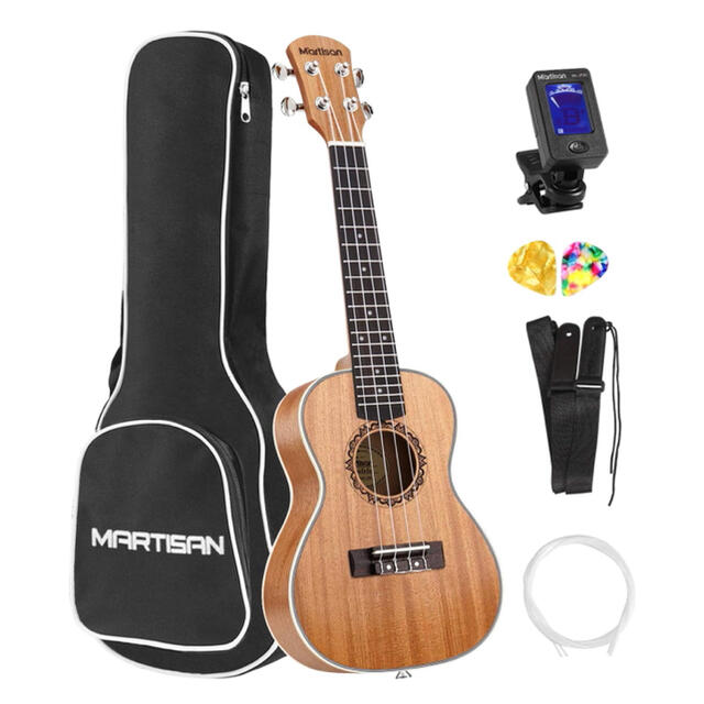 コンサートサイズウクレレ ukulele 初心者セット【新品、送料無料】