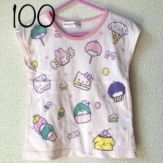 サンリオ(サンリオ)のサンリオ　Tシャツ　ピンク　100 (Tシャツ/カットソー)