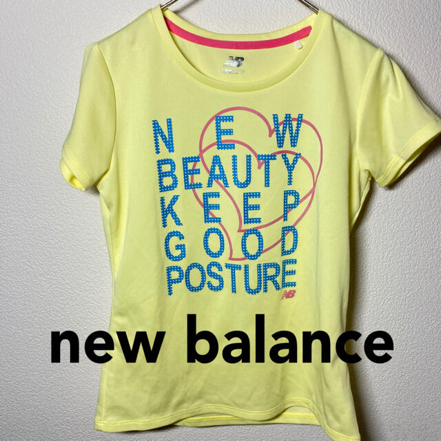 New Balance(ニューバランス)のnew balance  Tシャツ Mサイズ イエロー レディースのトップス(Tシャツ(半袖/袖なし))の商品写真