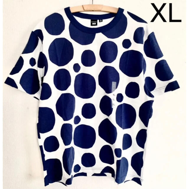 日本未発売★marimekko uniqlo ドット　Tシャツ ネイビー　XL