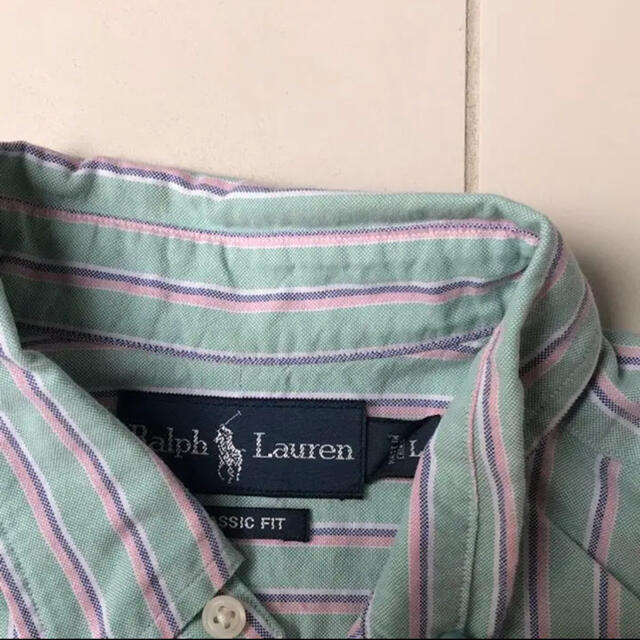 Ralph Lauren(ラルフローレン)のラルフローレン 柄　ストライプ　古着　シャツ レディースのトップス(シャツ/ブラウス(長袖/七分))の商品写真