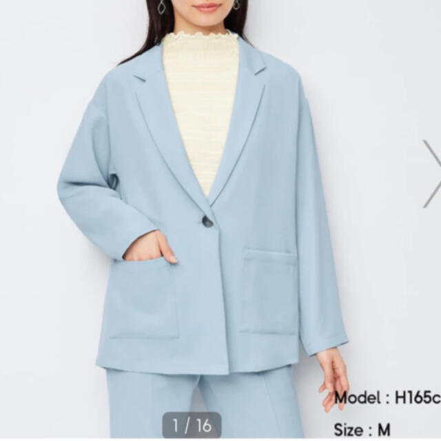 GU 新品タグ付 GU オーバーサイズシャツジャケット(長袖) ライトブルー Mサイズの通販 by cookie｜ジーユーならラクマ