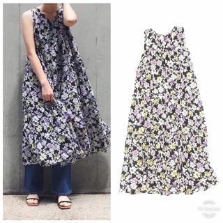 ヴェルニカ(Velnica)の20ss ヌキテパ コットンボイル ティアード 花柄 ワンピース*velnica(ロングワンピース/マキシワンピース)