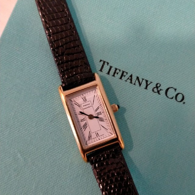 ティファニー　ポートフォリオ　腕時計　レディース　リザードベルト　Tiffany