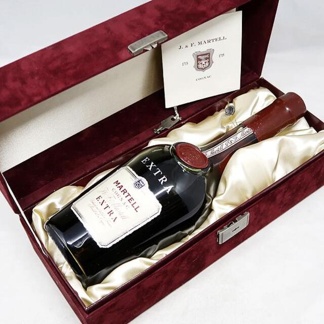 J＆F MARTELL EXTRA マーテル エクストラ グリーン 鍵 箱 付 食品/飲料/酒の酒(ブランデー)の商品写真