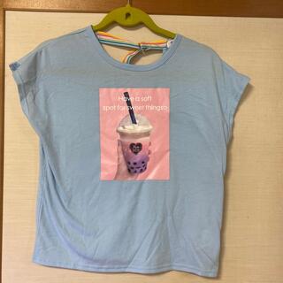 ピンクラテ(PINK-latte)のPINK latte ピンクラテ　T シャツ　ライトブルー(Tシャツ/カットソー)